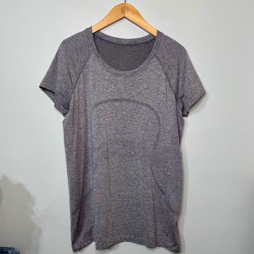 Lululemon Swiftly Tech 2.0 Short Sleeve Shirt Shirt Slate Gray Size 16 - Picture 4 of 11